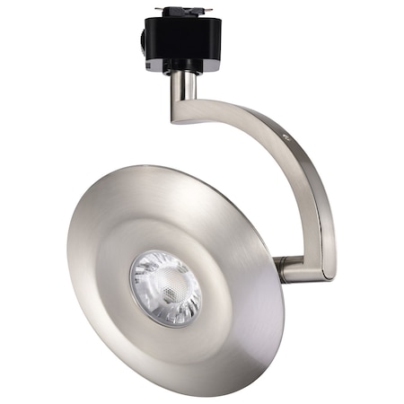 Satco Orb LED Track Head 12 Watt CCT Selectable 24 Degree Beam Angle J-Style Brushed Nickel 120 Volt JH5072