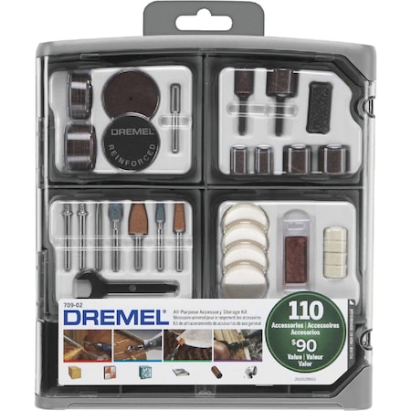 Dremel All-Purpose Rotary Tool Accessory Kit, 110-Piece 709-02