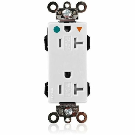 Leviton Straight Blade Receptacle, 5-20R, 20 A, 125V AC, Flush Mount, Isolated Ground MDT83-IGW