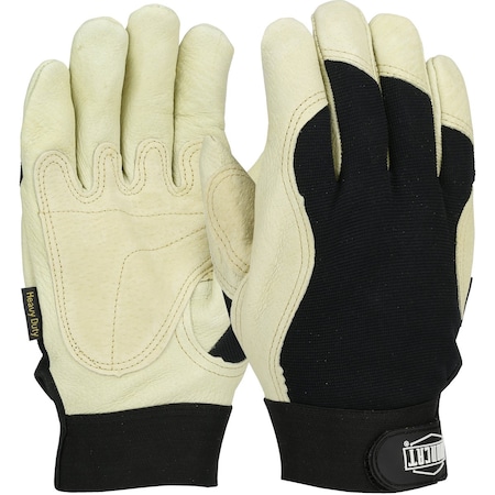 Ironcat Heavy Duty Top Grain Pigskin Leather Glove w/Spandex Back and Reinforced Palm, 3M Thinsulate Lining 3594
