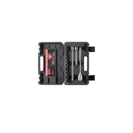Wright Tool Standard Socket Set, ASME B107.1, ASME B107.10, 12 Points, 1/2 in Drive, 14 pc, Circular A46