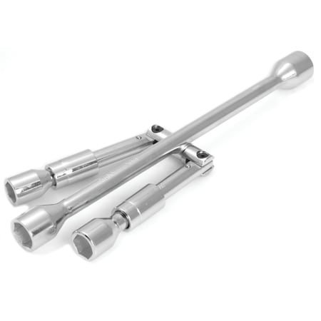 Performance Tool 4-Way Lug Wrench, SAE Metric, Collapsible, Storage W7