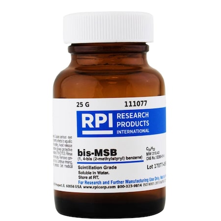 Rpi bis-MSB 1, 4-bis-o-methylstyryl-benzene, Scintillation Grade, 25 Grams 111077