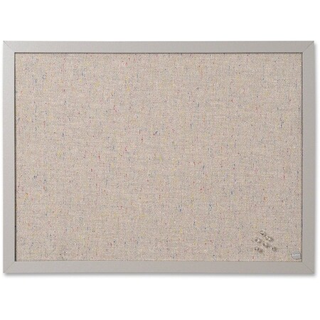 Bi-Silque MasterVisi, Designer Fabric Bulletin Board, 24x18, Gray Fabric/gray Frame FB0470608