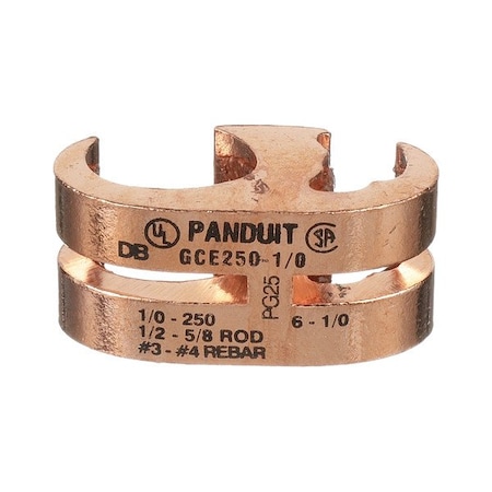 Panduit Grounding Connector, Copper, 0.9375 in. L GCE1/0-1/0-L