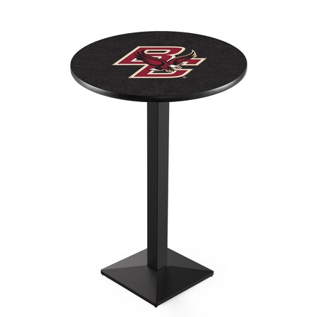 Holland Bar Stool Co 42" Blk Wrinkle Boston College Pub Table, 36" dia. Top L217B4236BostnC