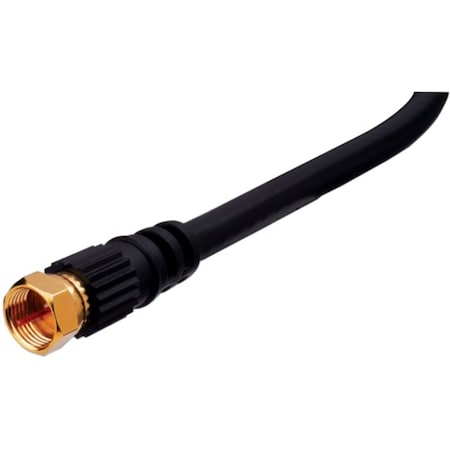 Vanco RG6 Cable - F Connector - F Connector - 50ft - Black FFRG6U50