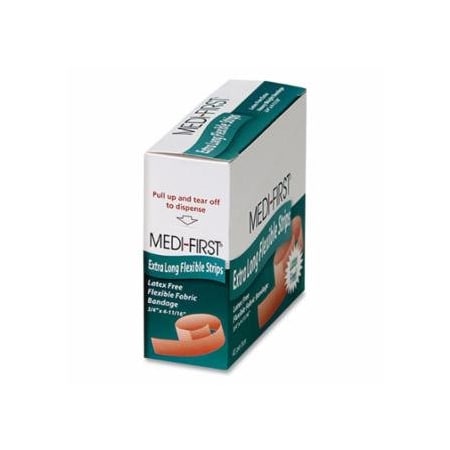 Medi-First Lightweight Cloth Bandage, 3/4 in W, 4-11/16 in L, Strip, Fabric 899-62178