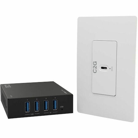 C2G USB 3.2 SuperBooster WPTX 4 Port Box RX C2G54269