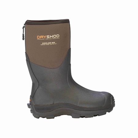 Dryshod Men's Overland Premium Outdoor Sport Mid-Calf Boot, Rubber, Waterproof, Brown, Size 8 OVR-MM-KH-008