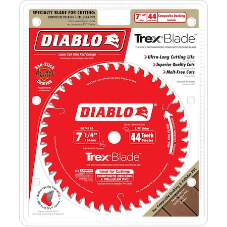 Diablo TrexBlade 7-1/4'' 44-Tooth Circular Saw Blade D0744CD