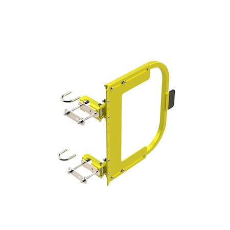 Safety Rail Adjustable Self-Closing Gate 19-25in, Yellow 401655