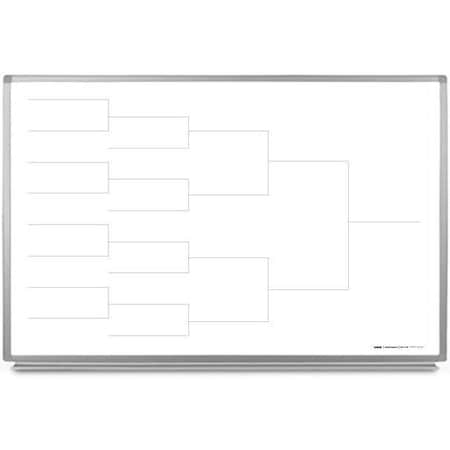 Creative Safety Supply 12 Team Bracket Whiteboard, 48in x 36in WB10140-48