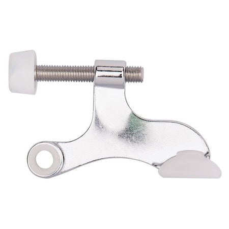 Prosource Deluxe Hinge Pin Door Stop, 2-5/8 in Projection, Die-Cast Zinc & Plastic, Chrome H20-B042C-PS