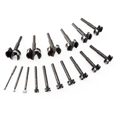 Commander Tool Cutlass Forstner Bit 16 pcs. Set wooden box 1/4 in, 3/8 in, 1/2 in, 5/8 in, 3/4 in, 7/8 in, 1 in CFB-160000