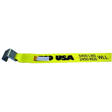 Doleco RORO Strap 4" with Container Hook and Sewm Loop, 5,400 lbs WLL 23104499