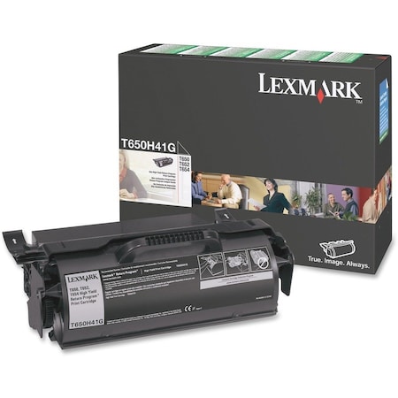 Lexmark High Yield Return Program Toner Cartridge, TAA Compliant, Color: Black T650H41G