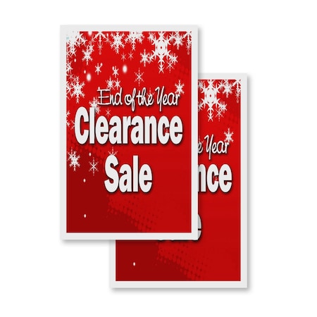Signmission End Of The Year Clearance Sale, Vinyl Decals Only 24 Inch x 36 Inch, Vinyl Decal, 2PK DSB-2436-2PACK-EndOfTheYearClearanceSale