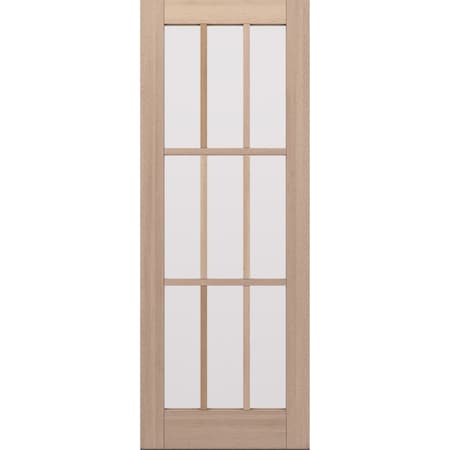 Doornmore G109, 37.75" x 98" ( 36" Door) Left Hand, Mahogany SDL 9 Lite Exterior Door G109-SW-3696_1_LI
