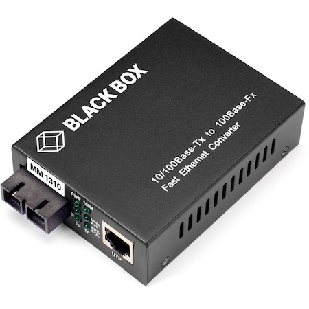 Black Box Black Box Media Converter, Ethernet to Fiber, 10/100 Mbps LHC211A
