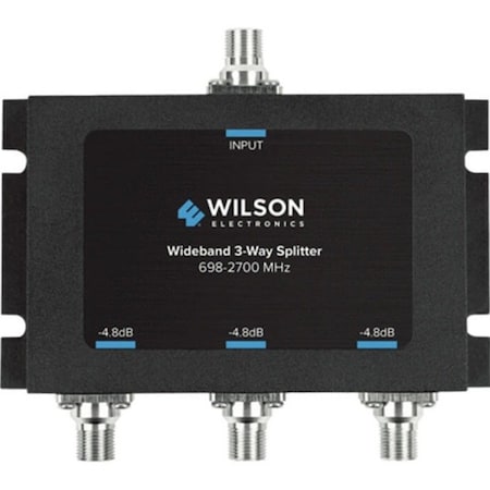 Wilsonpro Wilson -4.8dB 3-Way Splitter 698-2700MHz, 75ohm - 850035 - 2.70 GHz - 698 MHz to 2.70 GHz 850035