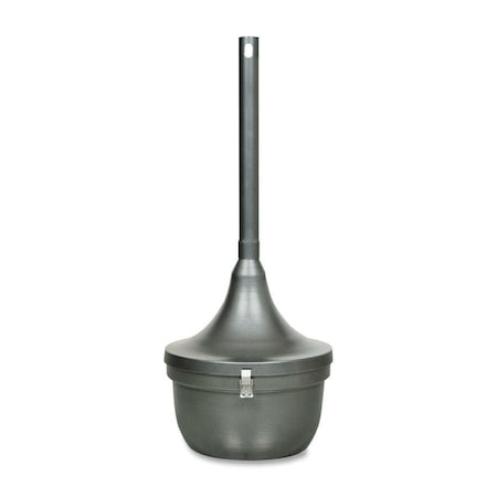 Ex-Cell Kaiser 4.5-Gal. Cigarette Receptacle - Steel, Hammered Charcoal SRS-1 HCCL