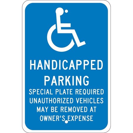 Nmc State Handicapped Reserved Parking Sign Massachusetts, TMS322J TMS322J