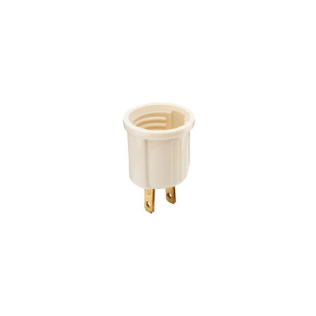 Pass & Seymour Outlet To Lampholder Adapter Ivory 61ICC10