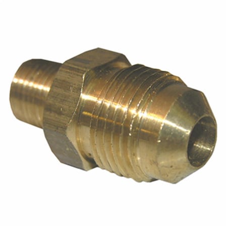 Larsen Supply Co 0.37 Flare x 0.12 in. Male Pipe Thread Brass Adapter, 6PK 207926