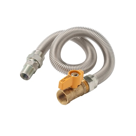 Proline Series 24-in 1/2-in ID CSST Gas Connector - 1/2-in MIP x 1/2-in FIP G012SS103124