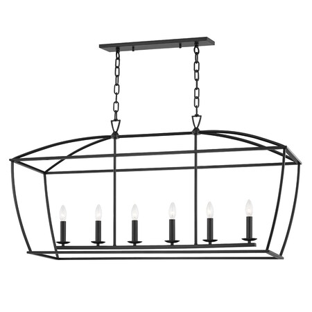 Hudson Valley Lighting Bryant 6 Light Linear 48.25 In. Aged Iron 8348-AI