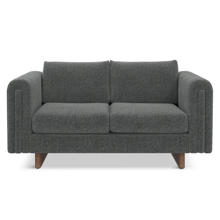Homeroots 61" Dark Gray Fabric Sofa 641133