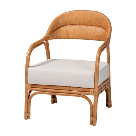 Bali & Pari Marisa Bohemian Light Honey Rattan Arm Chair 248-13698-ZORO