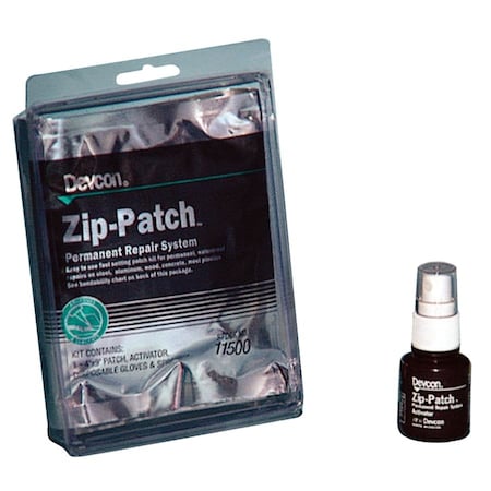 Devcon Zip-Patch, Adhesive Patch Kit, 4 in x 9 in Patch, Brown 230-11500