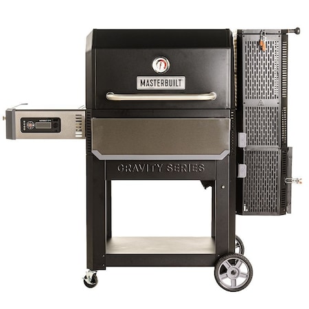 DigitalFan Gravity Digital Charcoal Grill and Smoker, Charcoal, IronSteel, Black -  MASTERBUILT, MB20041220