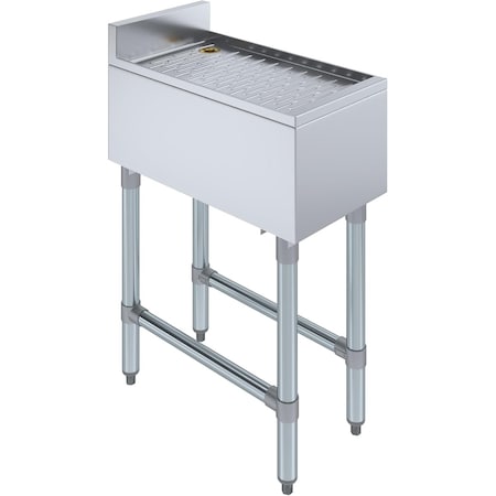 Amgood 12 in. x 22 in. Stainless Steel Underbar Drainboard AMG UD-2212-Z