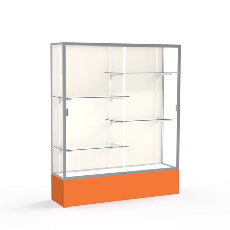 Ghent Spirit Floor Display Case 60x72x16, Plaque, Satin 375PB-SN-OR