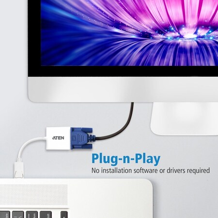 Aten DISPLAYPORTM TO VGAF ADAPTER VC925