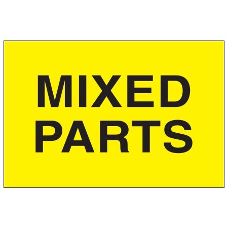 Bsc Preferred 2 x 3'' - ''Mixed Parts'' Fluorescent Yellow Labels DL1623