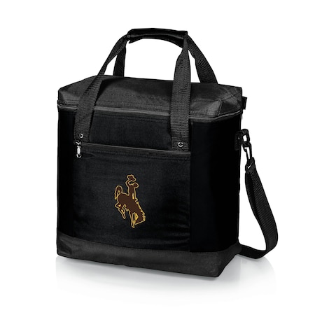 Picnic Time Family Of Brands NCAA Wyoming Cowboys Montero Tote Cooler Bag - Soft Cooler Bag - Picnic Tote, Black 604-00-179-694-0