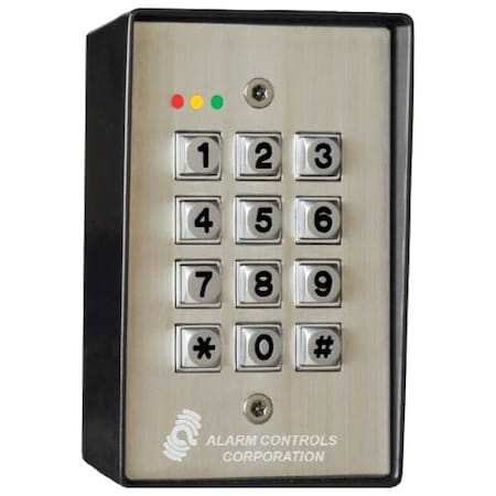 Alarm Controls Access Control Keypad, 4-7/8in H, SS KP-400