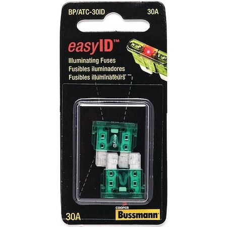 Eaton Bussmann Automotive Fuse, Blade Fuse, 32 VDC, 30 A, 1 kA Interrupt BP/ATC-30ID