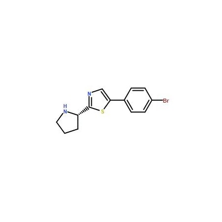 Ak Scientific (S)-5-(4-bromophenyl)-2-(pyrrolidin-2-yl)thiazole (1g), CAS 2108139-20-2 B445-1g