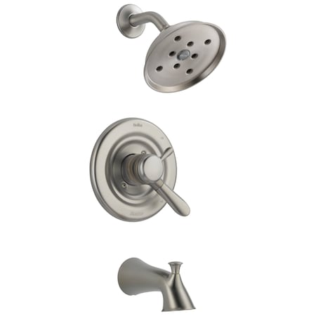 Delta Lahara Monitor 17 Series H2Okinetic Tub & Shower Trim In Stainless T17438-SSH2O