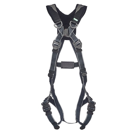 Msa Safety V-Fit Fall Protection Harness, 2XL, 400 lb, Quick-Connect Chest/ Quick-Connect Leg Straps 10252170
