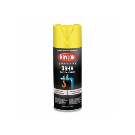 Krylon Industrial OSHA Safety Color Spray Paint, 12 oz Fill, Aerosol Can, Safety Yellow, Gloss, 6PK 425-K01813777
