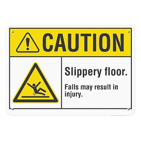 Lyle Caution Sign, 10 in H, 14 in W, Plastic, Horizontal Rectangle, English, LCU3-0017-NP_14x10 LCU3-0017-NP_14x10