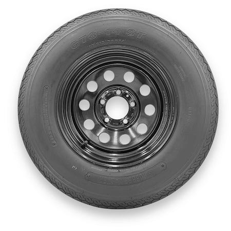 Rubbermaster - Steel Master G78-14 (ST215/75D14) 6 Ply 5 On 4.5 Bolt, Black Wheel Assemblies 599475BLK