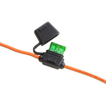 Optifuse IP67 In-Line for Regular Blade, 12AWG 30A LPR-02B-12OR