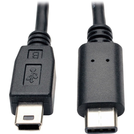 Tripp Lite series USB 2.0 Hi-Speed Cable (5-Pin Mini-B Male to USB Type-C Male), 6-ft U040-006-MINI